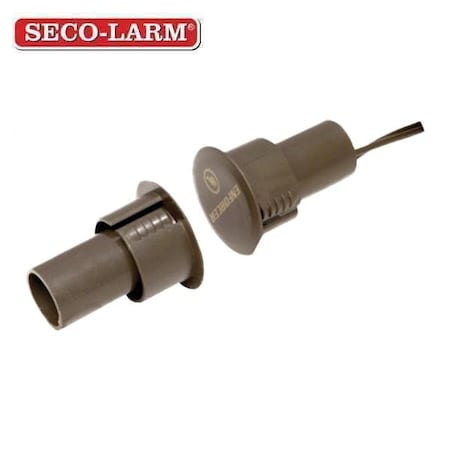 Seco-Larm 3/4 Steel Door Recessed N.C Magnetic Contact with quick-connect terminals. 1" Gap. 18" leads. UL, CU SLM-SM-4105-LQ-B